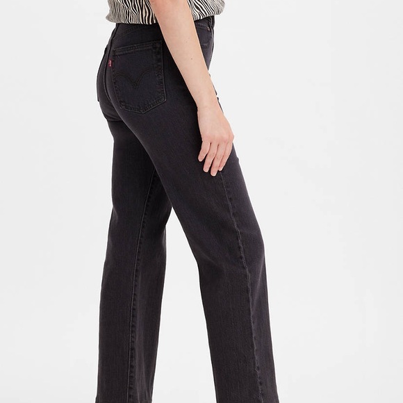 Levi’s button fly ribcage straight ankle Jean Black 30 - Picture 3 of 7